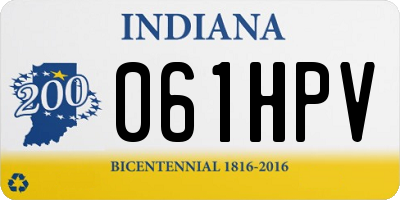 IN license plate 061HPV