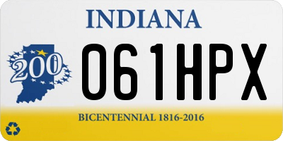 IN license plate 061HPX