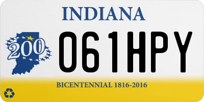 IN license plate 061HPY