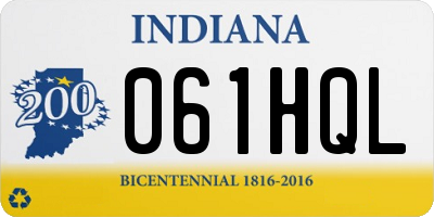 IN license plate 061HQL