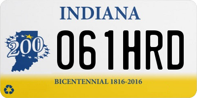 IN license plate 061HRD