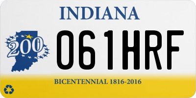 IN license plate 061HRF