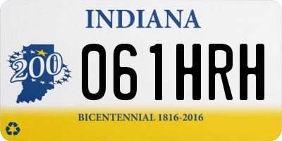 IN license plate 061HRH