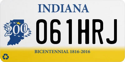 IN license plate 061HRJ