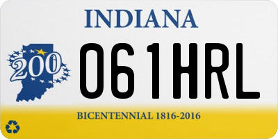 IN license plate 061HRL