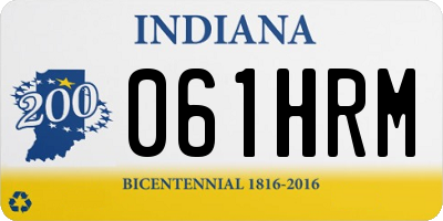 IN license plate 061HRM