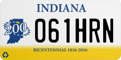 IN license plate 061HRN