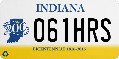 IN license plate 061HRS