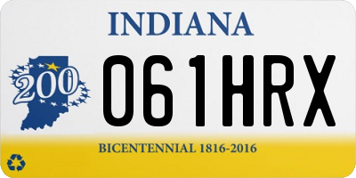 IN license plate 061HRX