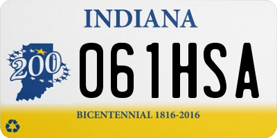 IN license plate 061HSA