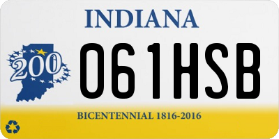 IN license plate 061HSB