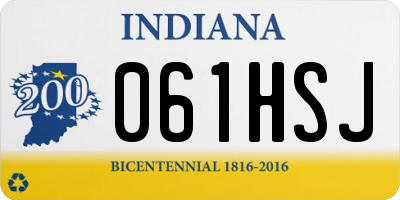 IN license plate 061HSJ