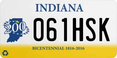 IN license plate 061HSK