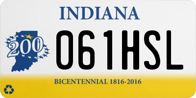 IN license plate 061HSL