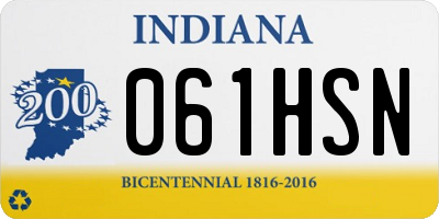 IN license plate 061HSN