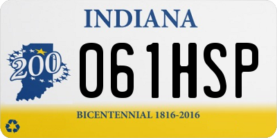 IN license plate 061HSP