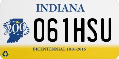IN license plate 061HSU