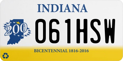IN license plate 061HSW
