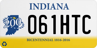 IN license plate 061HTC