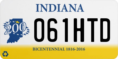 IN license plate 061HTD