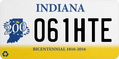 IN license plate 061HTE