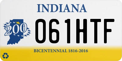 IN license plate 061HTF