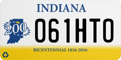 IN license plate 061HTO
