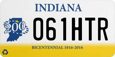 IN license plate 061HTR
