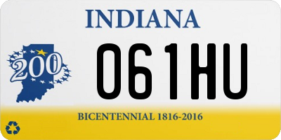 IN license plate 061HU