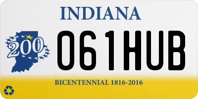 IN license plate 061HUB