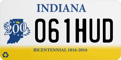 IN license plate 061HUD