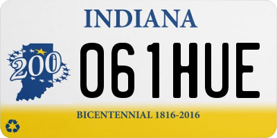 IN license plate 061HUE