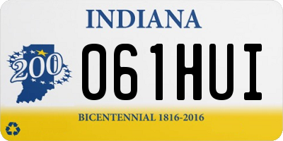 IN license plate 061HUI