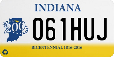IN license plate 061HUJ