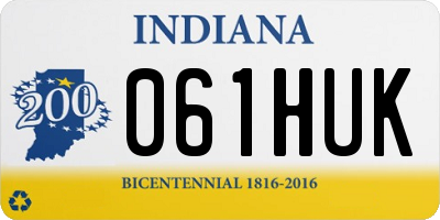 IN license plate 061HUK