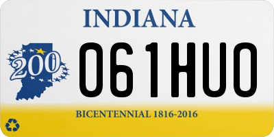 IN license plate 061HUO