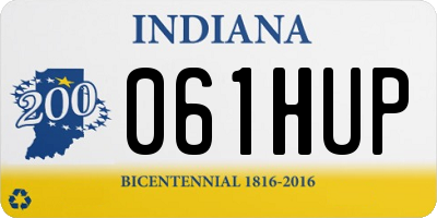 IN license plate 061HUP