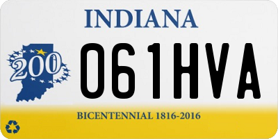 IN license plate 061HVA