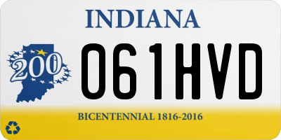IN license plate 061HVD