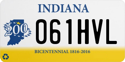IN license plate 061HVL