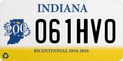 IN license plate 061HVO