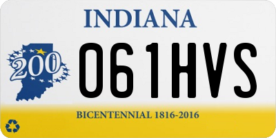 IN license plate 061HVS