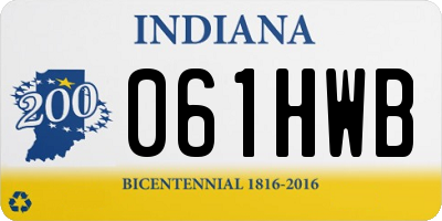 IN license plate 061HWB