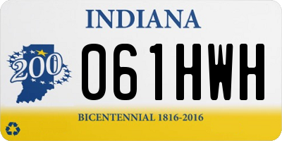 IN license plate 061HWH