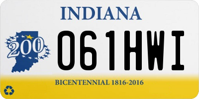 IN license plate 061HWI