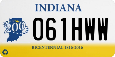 IN license plate 061HWW