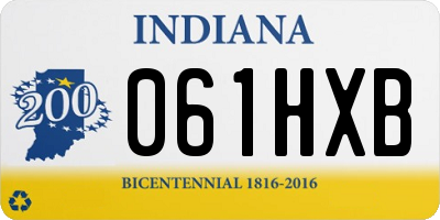 IN license plate 061HXB