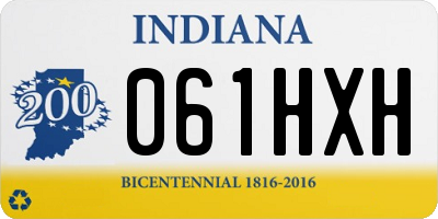 IN license plate 061HXH