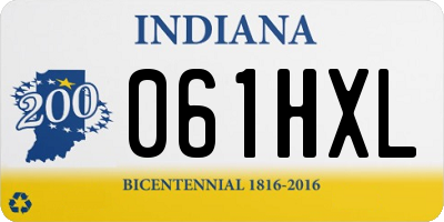 IN license plate 061HXL