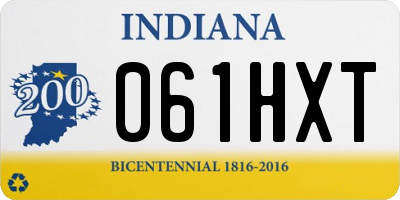 IN license plate 061HXT